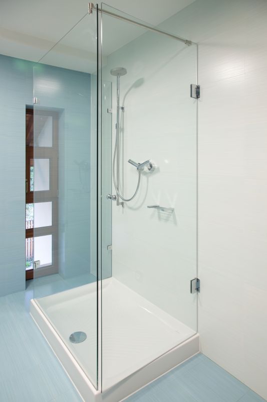 Contemporary Shower with Clear Glass
